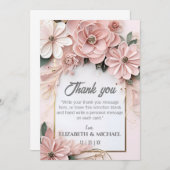 Eleganter pastellfarbener Rahmen für Hochzeitspapi Dankeskarte (Vorne/Hinten)