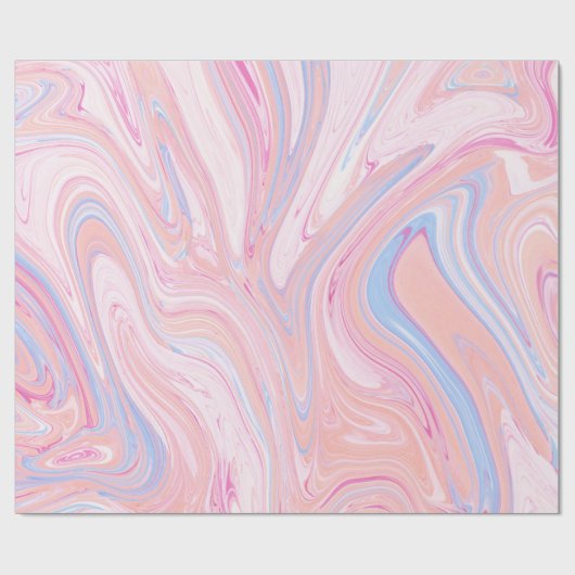 Eleganter, pastellfarbener, rosa orangefarbener Ma Geschenkpapier (Flach)