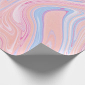 Eleganter, pastellfarbener, rosa orangefarbener Ma Geschenkpapier (Ecke)