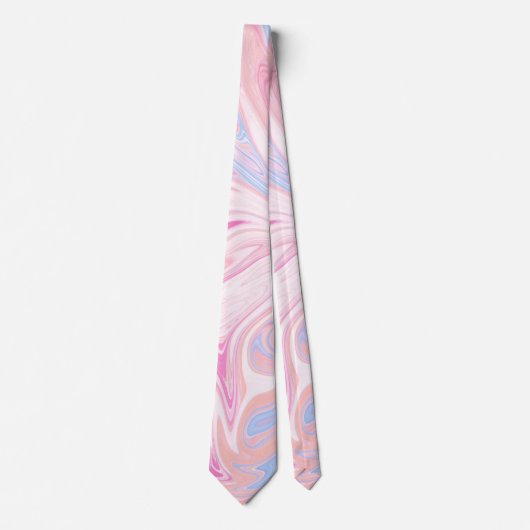 Eleganter, pastellfarbener, rosa orangefarbener Ma Krawatte (Vorderseite)