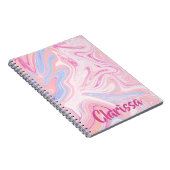 Eleganter, pastellfarbener, rosa orangefarbener Ma Notizblock (Rechte Seite)