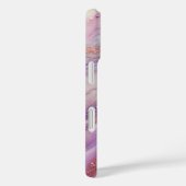 Eleganter Pastellrosa Lila und goldfarbener Marmor Case-Mate iPhone Hülle (Rückseite / Rechts)