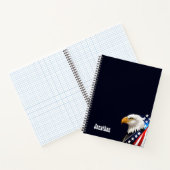 Eleganter Patriotic Eagle Minimalistisch Notizblock (Innenseite)
