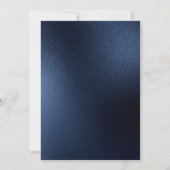ELEGANTER PATTERN BOUQUET FLORAL NAVY WEDD EINLADUNG (Rückseite)