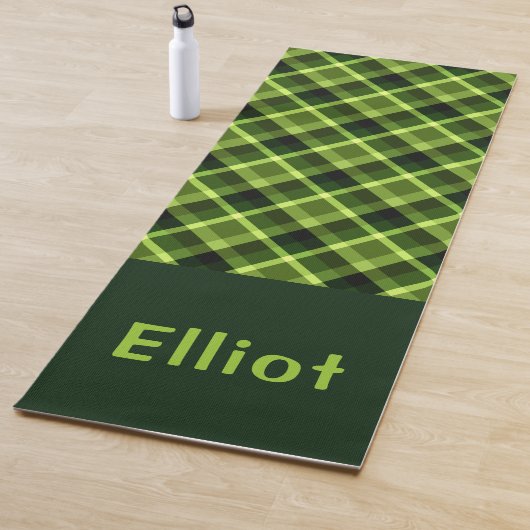 Eleganter Pea Green Kariert Monogram Yoga Mat Yogamatte (Beispiel)