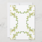 Eleganter Peach Garden Floral Quinceañera Geburtst Einladung (Rückseite)