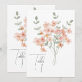 Eleganter Peach & Green Aquarell Programm (Vorne/Hinten)