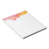 Eleganter Peach Wassercolor Splash Personalisiert Notizblock (angewinkelt)
