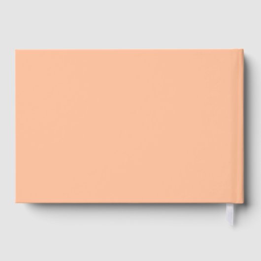 Eleganter Peach Wedding Calligraphy Custom Chic Gästebuch (Rückseite)