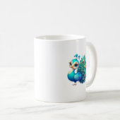 Eleganter Peacock Design Cup Kaffeetasse (VorderseiteRechts)