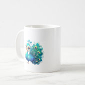 Eleganter Peacock Design Cup Kaffeetasse (Vorderseite Links)