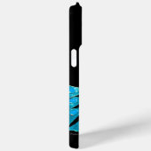 ELEGANTER PEACOCK IN BLAU, AQUAMARINMONOGRAMM Case-Mate iPhone HÜLLE (Rückseite / Rechts)
