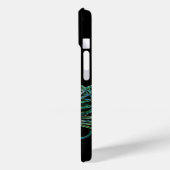 ELEGANTER PEACOCK IN BLAU, AQUAMARINMONOGRAMM Case-Mate iPhone HÜLLE (Rückseite / Links)