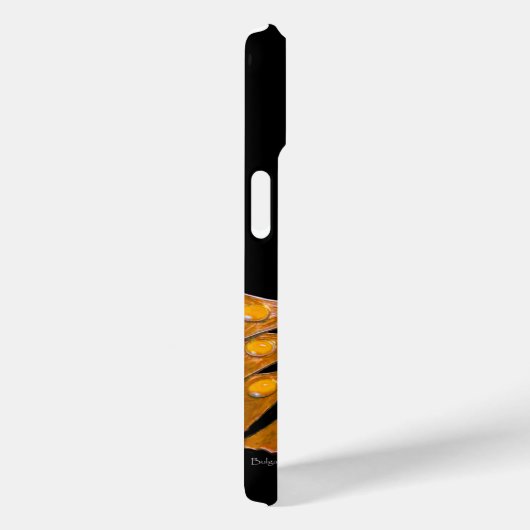 ELEGANTER PEACOCK IN GELB, RUBY MONOGRAM Case-Mate iPhone HÜLLE (Rückseite / Rechts)