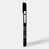 ELEGANTER PEACOCK IN GELB, RUBY MONOGRAM Case-Mate iPhone HÜLLE (Rückseite / Links)