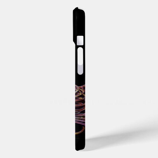 ELEGANTER PEACOCK IN GELB, RUBY MONOGRAM Case-Mate iPhone HÜLLE (Rückseite / Links)