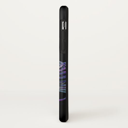 ELEGANTER PEACOCK IN LILA, AMETHYST MONOGRAMM Case-Mate iPhone HÜLLE (Hinten/Links)