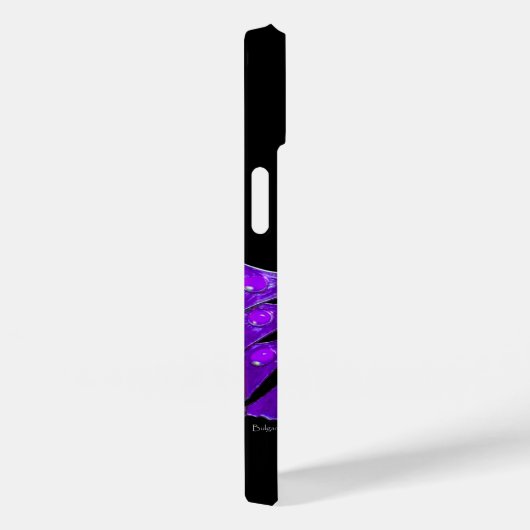 ELEGANTER PEACOCK IN LILA, AMETHYST MONOGRAMM Case-Mate iPhone HÜLLE (Rückseite / Rechts)