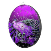 ELEGANTER PEACOCK IN LILA DARTSCHEIBE (Vorderseite rechts)