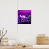 ELEGANTER PEACOCK IN LILA POSTER (Küche)