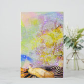 ELEGANTER PEACOCK IN SPARKLING GELB LILA BRIEFPAPIER (Stehend Vorderseite)