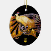 ELEGANTER PEACOCK IN YELLOW TOPAZ KERAMIK ORNAMENT (Rechts)