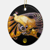 ELEGANTER PEACOCK IN YELLOW TOPAZ KERAMIK ORNAMENT (Links)