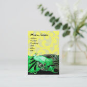 ELEGANTER PEACOCK MIT GELBEN WIRBEL VISITENKARTE (Stehend Vorderseite)