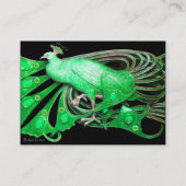 ELEGANTER PEACOCK MIT GELBEN WIRBEL VISITENKARTE (Rückseite)
