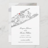 Eleganter Peconic Bay Yacht Club Hochzeit Save The Date (Vorne/Hinten)