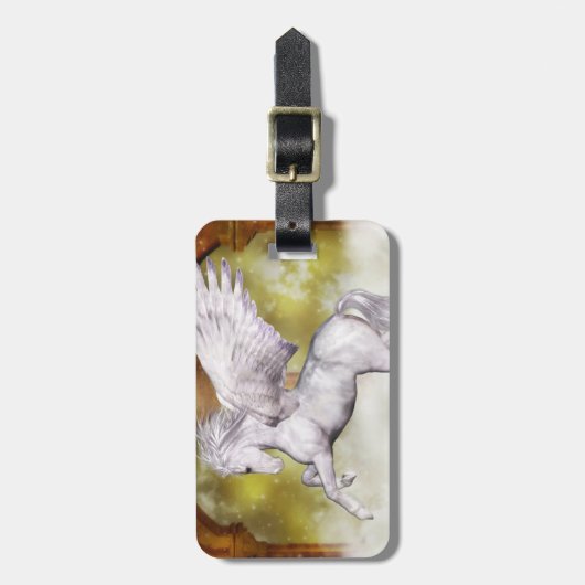 Eleganter Pegasus Gepäckanhänger (Vorderseite vertikal)