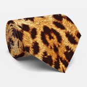 eleganter Pelz des Leoparden Krawatte (Gerollt)