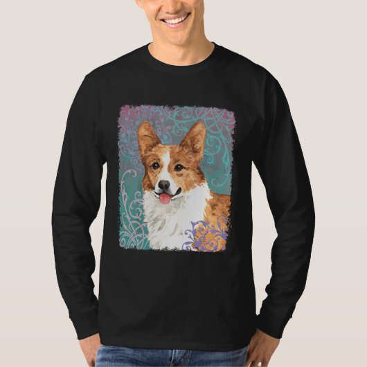 Eleganter Pembroke-WaliserCorgi T-Shirt (Vorderseite)