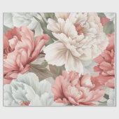 Eleganter Peony Seamless Pattern Soft Pastel Geschenkpapier (Flach)