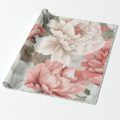 Eleganter Peony Seamless Pattern Soft Pastel Geschenkpapier (Ungerollt)