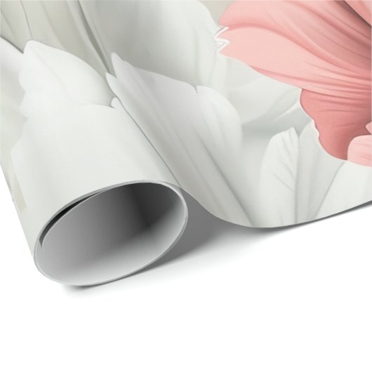Eleganter Peony Seamless Pattern Soft Pastel Geschenkpapier (Rolleneckpunkt)