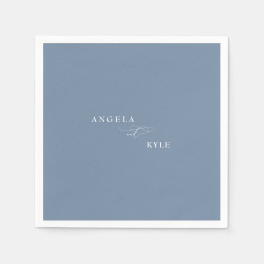 Eleganter Periwinkle Custom Cocktail Serviette (Vorderseite)