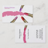 Eleganter Perlen-Maskenbildner Visitenkarte (Vorne/Hinten)