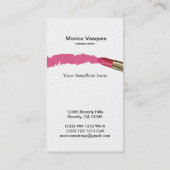 Eleganter Perlen-Maskenbildner Visitenkarte (Rückseite)