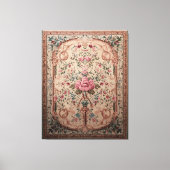 Eleganter Persischer Blumenrug Stretched Canvas Pr Leinwanddruck (Vorderseite)