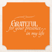 Eleganter Personalisiert Grateful Fall Erntedank Untersetzer (Vorderseite)