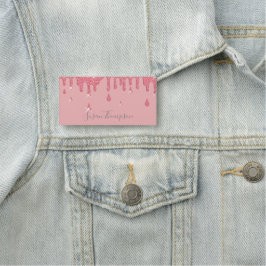 Eleganter Personalisiert rosa Glitzer Effekt Glitz Namensschild