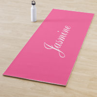 Eleganter Personalisiert rosa Name Yoga Mat