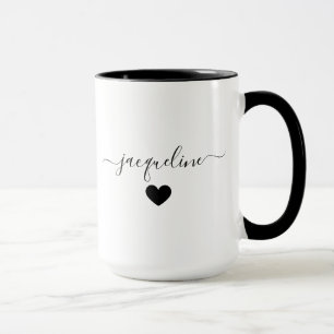 Eleganter personalisierter Becher mit Namen und He Tasse