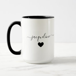Eleganter personalisierter Becher mit Namen und He Tasse