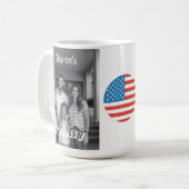 Eleganter personalisierter Bild- und Textstil Kaffeetasse (Vorderseite Links)