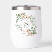 Eleganter personalisierter Blumenmonogramm-Namensb (Vorderseite)