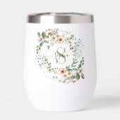 Eleganter personalisierter Blumenmonogramm-Namensb (Rückseite)