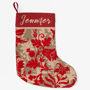 Eleganter Personalisierter Blumenweihnachtsfest St Kleiner Weihnachtsstrumpf