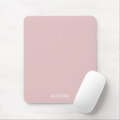 Eleganter Personalisierter Dusty Blush Name - Mousepad (Mit Mouse)